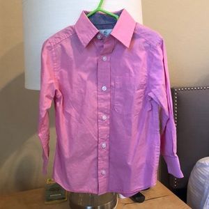 Pink boys button up polo